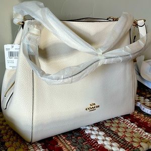 Large Coach bag- chalk color
